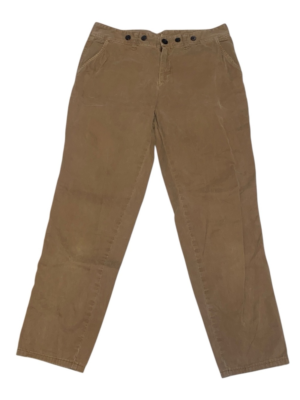 Billy Reid flat front twill boyfriend chinos sz 28 with suspender button waist